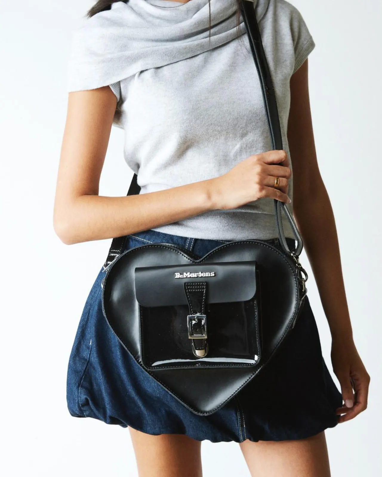 Dr. Martens Leren Hartvormige Tas^ACCESSORIES Tassen|Trending Stijlen