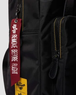 Dr. Martens LITE ALPHA INDUSTRIES LEREN & NYLON RUGZAK^UNISEX Tassen|Nieuw Binnen