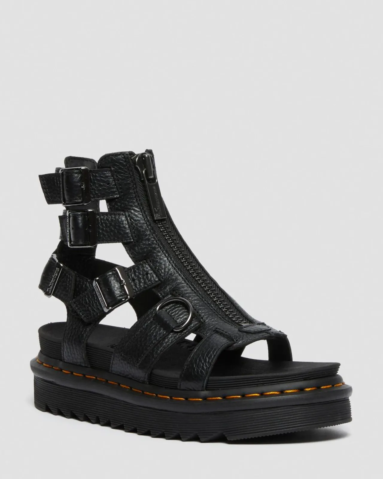 Dr. Martens Olson Leren Sandalen met Rits^WOMENS Lichte Sandalen|Gladiator Sandalen