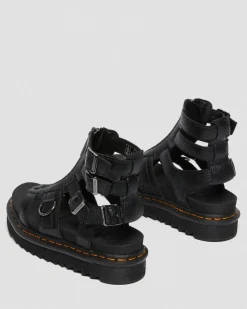 Dr. Martens Olson Leren Sandalen met Rits^WOMENS Lichte Sandalen|Gladiator Sandalen