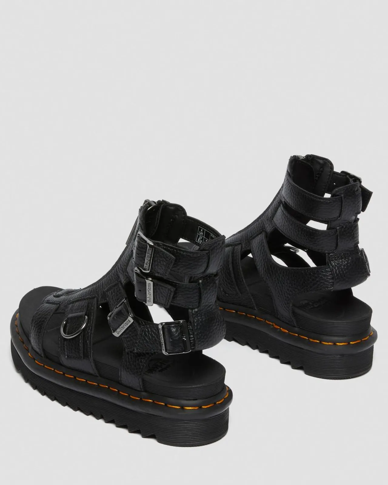 Dr. Martens Olson Leren Sandalen met Rits^WOMENS Lichte Sandalen|Gladiator Sandalen