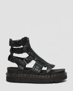 Dr. Martens Olson Leren Sandalen met Rits^WOMENS Lichte Sandalen|Gladiator Sandalen