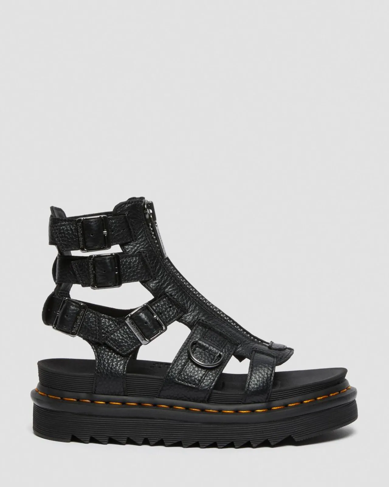 Dr. Martens Olson Leren Sandalen met Rits^WOMENS Lichte Sandalen|Gladiator Sandalen