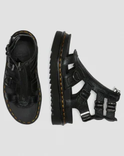 Dr. Martens Olson Leren Sandalen met Rits^WOMENS Lichte Sandalen|Gladiator Sandalen