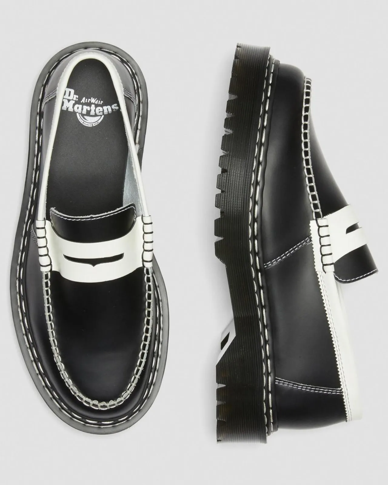 Dr. Martens Penton Bex Contrasterende Leren Loafers^MENS Loafers|Schoenen