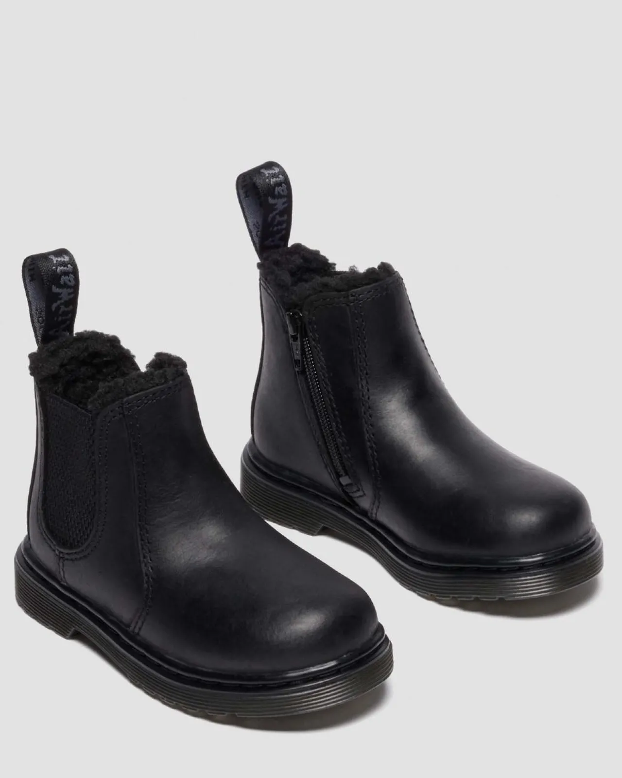 Dr. Martens Peuter 2976 Leonore Imitatiebont Gevoerde Chelsea Boots^KIDS Jongens|Laarzen