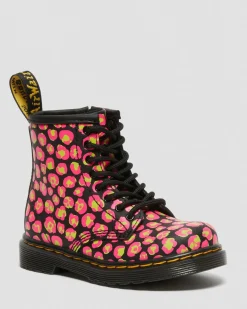 Dr. Martens Peuter 1460 Luipaard Hydro Leren Veterlaarzen^UNISEX Sale Voor Kinderen|Laarzen