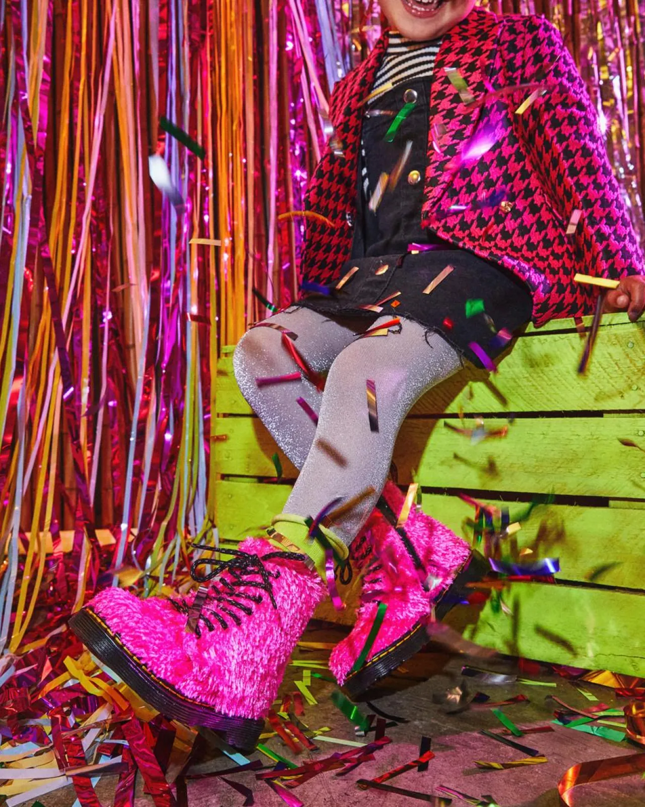 Dr. Martens Peuter 1460 Pascal Tinsel Bont Veterlaarzen^UNISEX Sale Voor Kinderen|Laarzen