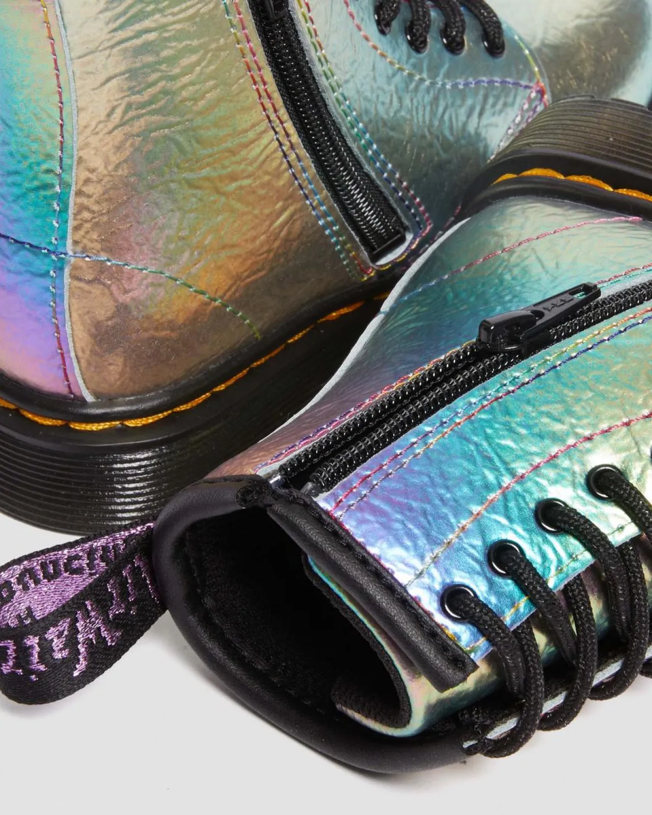 Dr. Martens Peuter 1460 Regenboog Leren Veterlaarzen^UNISEX Sale Voor Kinderen|Laarzen