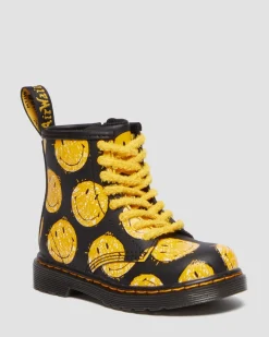 Dr. Martens Peuter 1460 SMILEY® Leren Laarzen^UNISEX Sale Voor Kinderen|Laarzen
