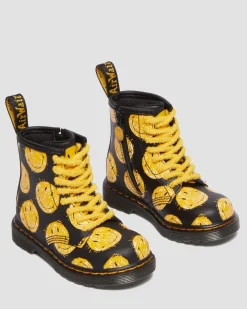 Dr. Martens Peuter 1460 SMILEY® Leren Laarzen^UNISEX Sale Voor Kinderen|Laarzen