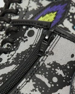 Dr. Martens Peuter 1460 Space Hydro Leren Veterlaarzen^UNISEX Sale Voor Kinderen|Laarzen