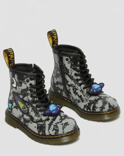 Dr. Martens Peuter 1460 Space Hydro Leren Veterlaarzen^UNISEX Sale Voor Kinderen|Laarzen