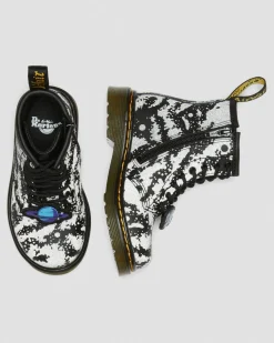 Dr. Martens Peuter 1460 Space Hydro Leren Veterlaarzen^UNISEX Sale Voor Kinderen|Laarzen