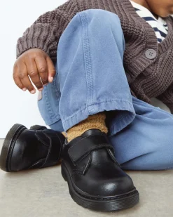 Dr. Martens Peuter Kamron Leren Velcro Oxford Schoenen met Band^KIDS Meisjes Schoolschoenen|Jongens Schoolschoenen