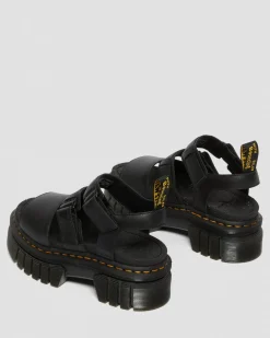 Dr. Martens Ricki Nappa Lux Leren Platform Sandelen met 3 Banden^WOMENS Lichte Sandalen|Platform Sandalen