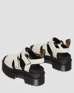 Dr. Martens Ricki Nappa Lux Leren Platform Sandelen met 3 Banden^WOMENS Lichte Sandalen|Platform Sandalen