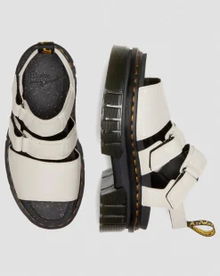 Dr. Martens Ricki Nappa Lux Leren Platform Sandelen met 3 Banden^WOMENS Lichte Sandalen|Platform Sandalen
