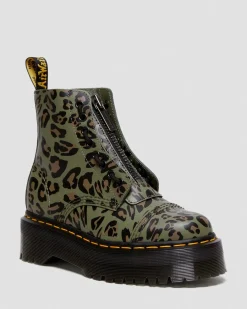 Dr. Martens Sinclair Distorted Luipaard Print Platform Laarzen^WOMENS Platform Laarzen