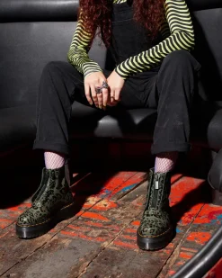 Dr. Martens Sinclair Distorted Luipaard Print Platform Laarzen^WOMENS Platform Laarzen