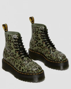 Dr. Martens Sinclair Distorted Luipaard Print Platform Laarzen^WOMENS Platform Laarzen