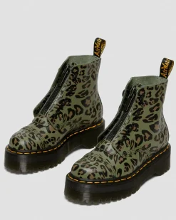 Dr. Martens Sinclair Distorted Luipaard Print Platform Laarzen^WOMENS Platform Laarzen