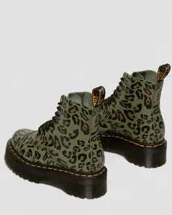 Dr. Martens Sinclair Distorted Luipaard Print Platform Laarzen^WOMENS Platform Laarzen