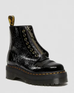 Dr. Martens Sinclair Distressed Lakleren Platform Laarzen^WOMENS Platform Laarzen