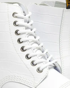 Dr. Martens SINCLAIR LAKLEREN PLATFORM LAARZEN MET KROKODILLEN reliëf^WOMENS Veterlaarzen|Platform Laarzen