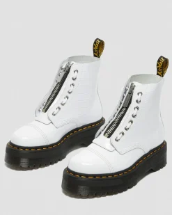 Dr. Martens SINCLAIR LAKLEREN PLATFORM LAARZEN MET KROKODILLEN reliëf^WOMENS Veterlaarzen|Platform Laarzen