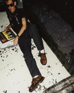 Dr. Martens Smiths Haar op Luipaard Print Schoenen^MENS Heren Sale|Originals