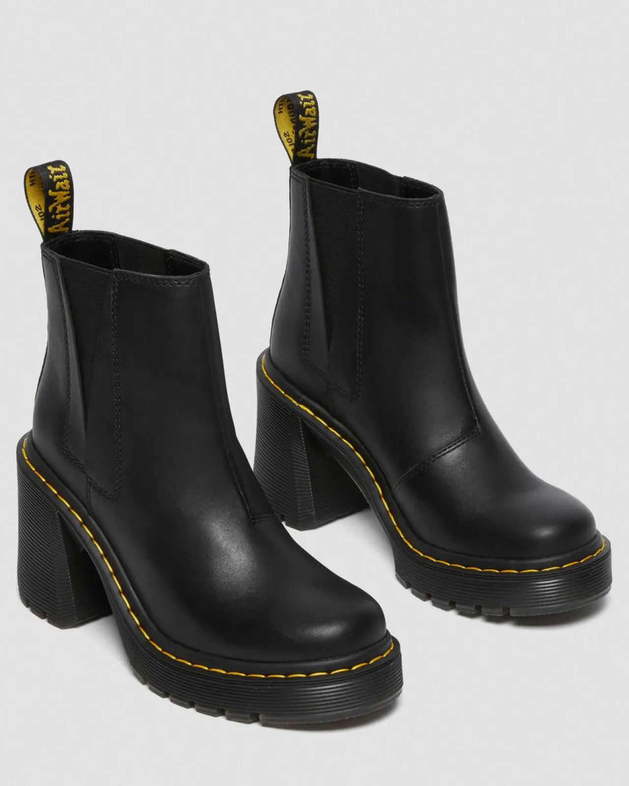 Dr. Martens Spence Leren Chelsea Boots met Uitlopende Hak^WOMENS Hakken|Enkellaarzen