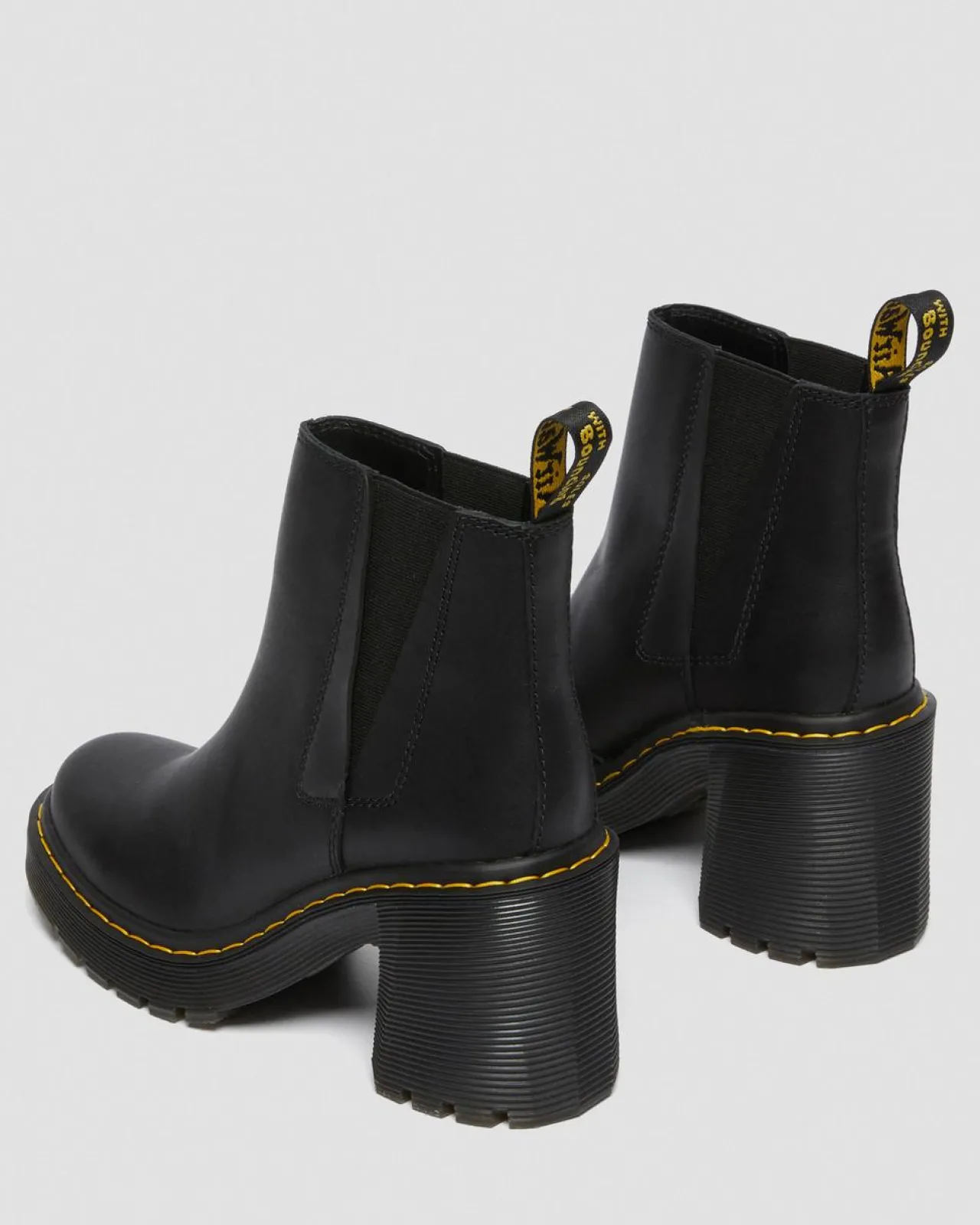 Dr. Martens Spence Leren Chelsea Boots met Uitlopende Hak^WOMENS Hakken|Enkellaarzen
