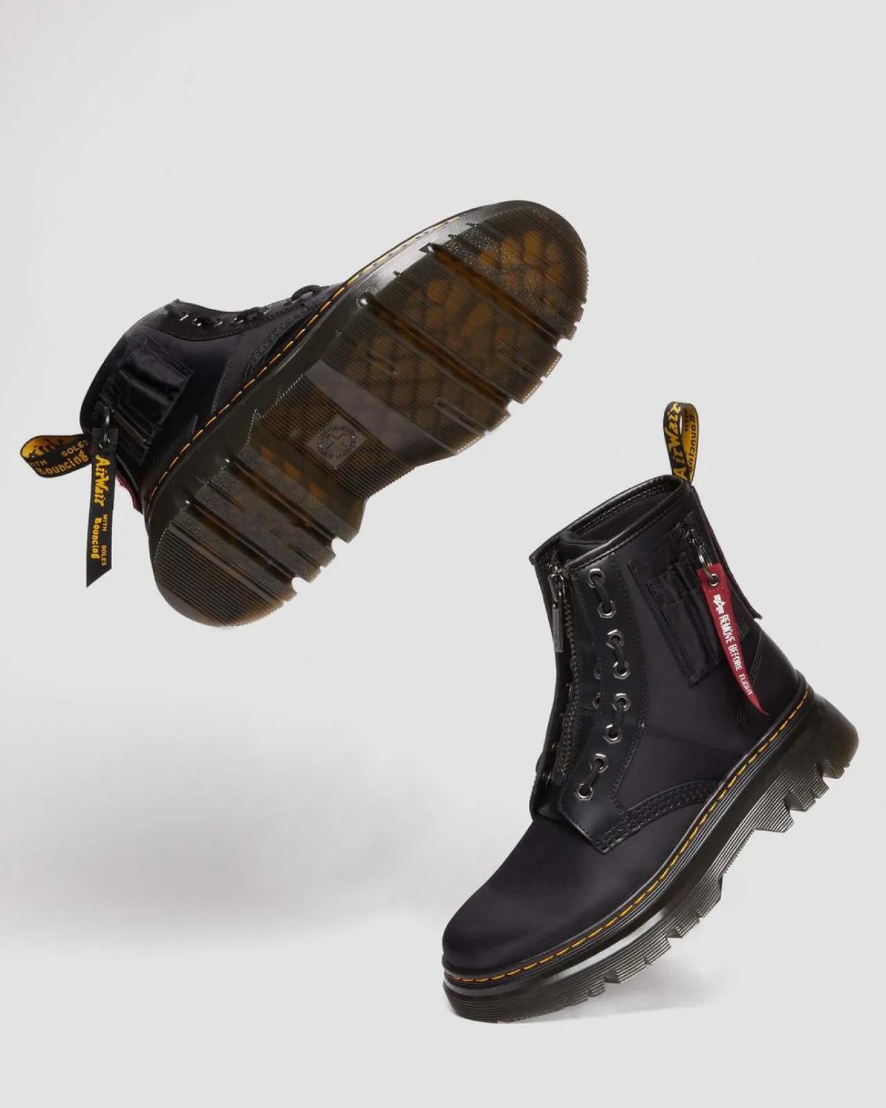 Dr. Martens TARIK ALPHA INDUSTRIES LEREN & NYLON LAARS^UNISEX Nieuw Binnen|Trending Stijlen