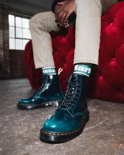 Dr. Martens Vegan 1460 Glanzende Veterlaarzen^UNISEX Heren Sale|Laarzen