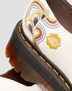Dr. Martens Vegan 1461 Retro Ray Canvas Platform Schoenen^UNISEX Heren Sale|Trending Stijlen