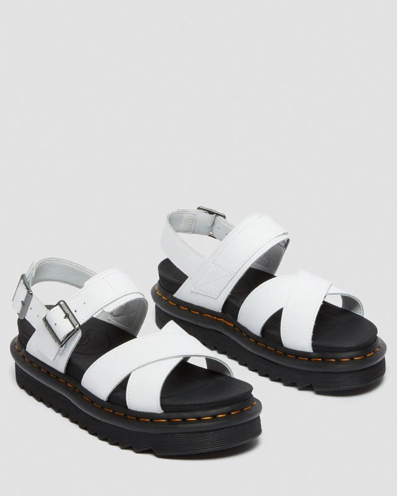 Dr. Martens Voss II Hydro Leren Sandalen met Band^WOMENS Lichte Sandalen|Sandalen