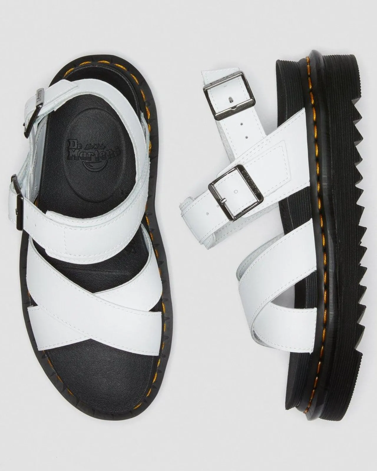 Dr. Martens Voss II Hydro Leren Sandalen met Band^WOMENS Lichte Sandalen|Sandalen