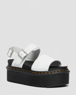 Dr. Martens Voss Quad Leren Platform Sandalen met band^WOMENS Lichte Sandalen|Platform Sandalen